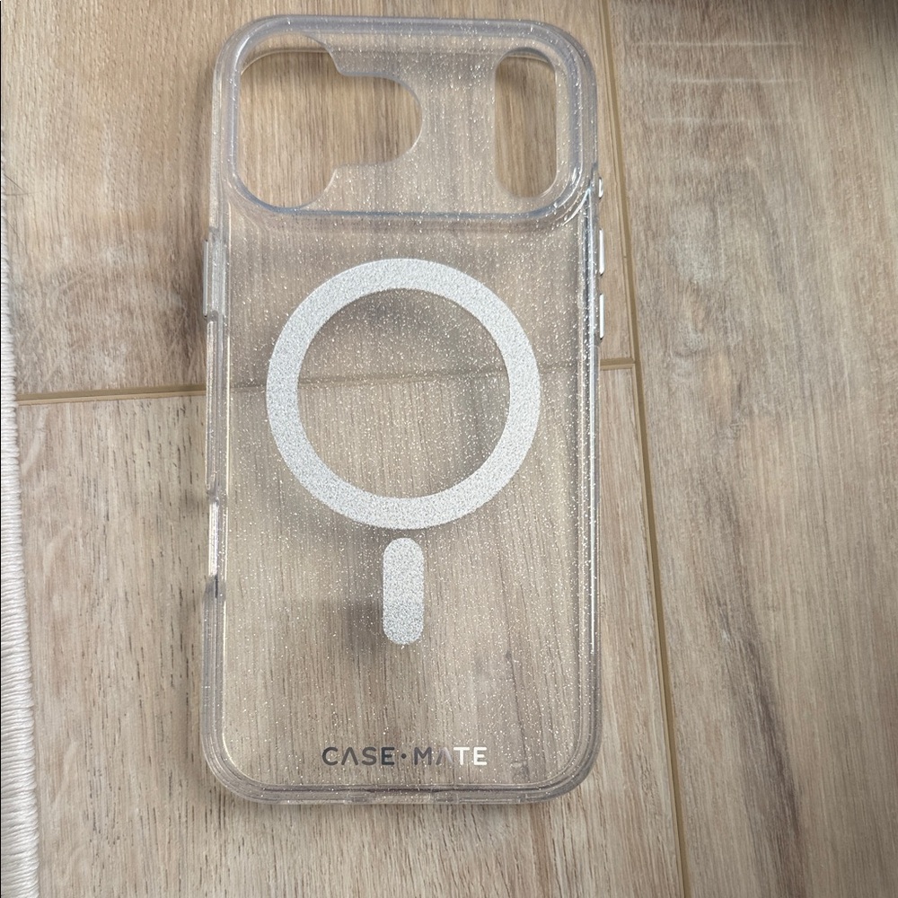 case-mate Clear Glitter MagSafe iPhone Case - Transparent/Silver Sparkle